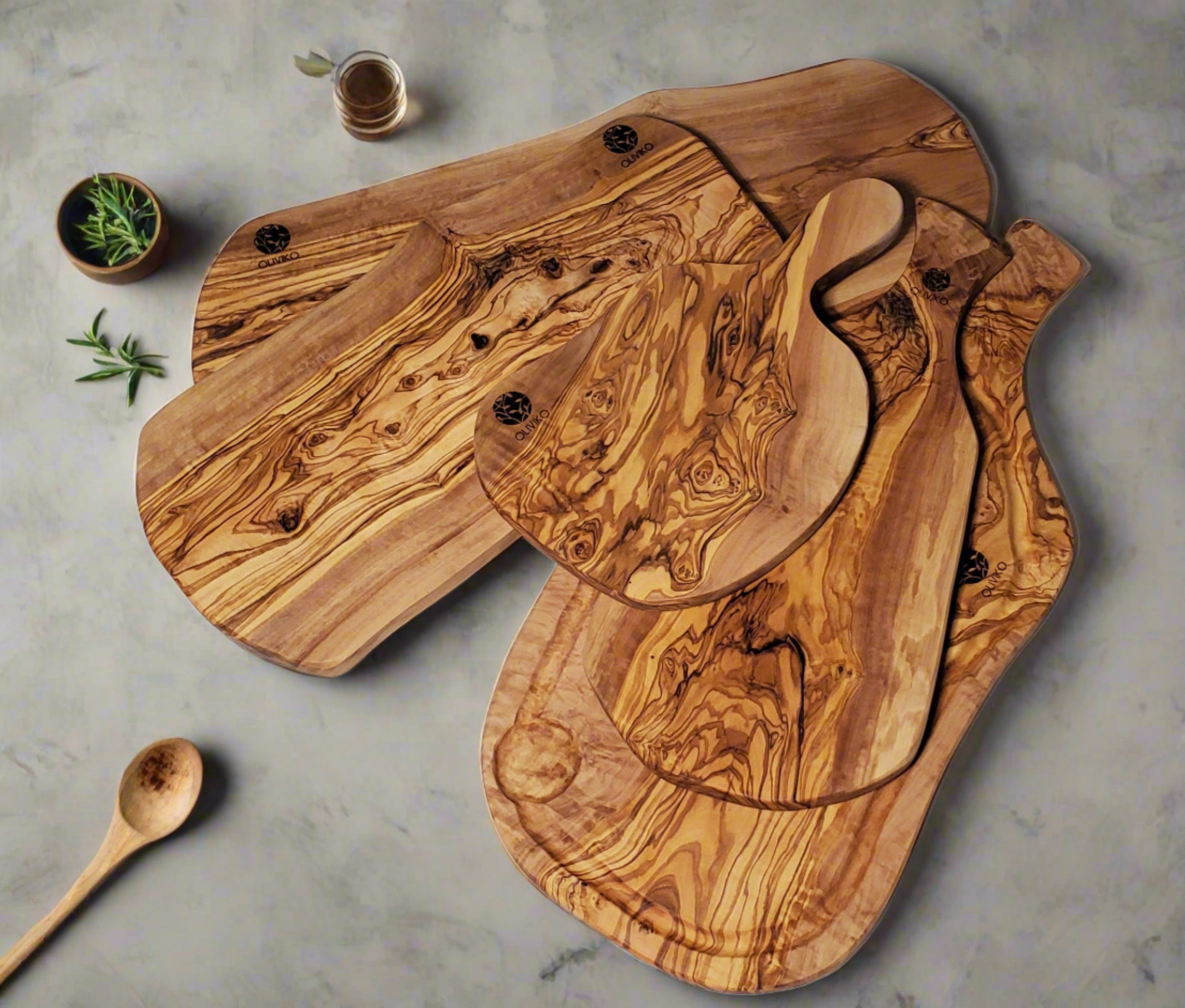 Handmade 100% Olive Wood Cutting Board, Chopping Bread, Fruit, Meat 12 –  oliviko