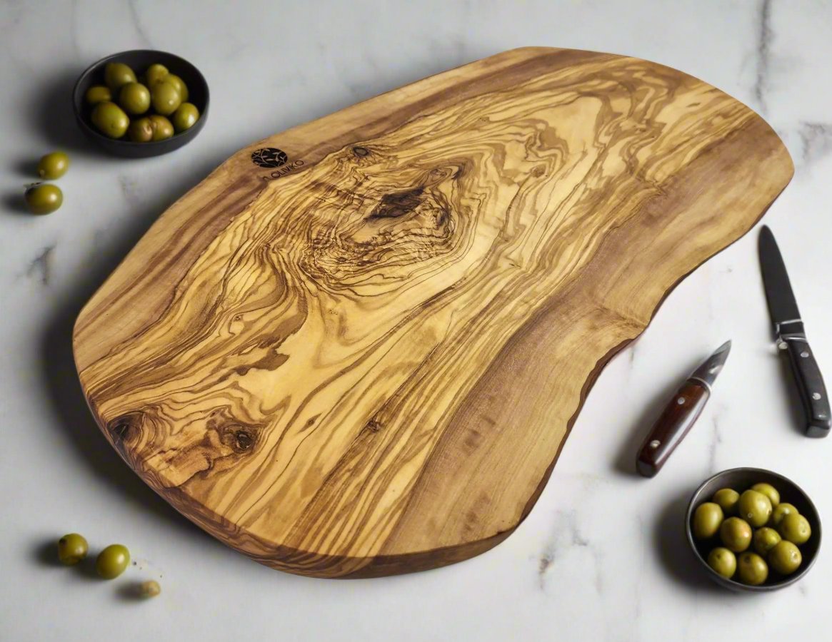 XL Handmade 100% Olive Wood Cutting Board 20 L x 8 W inch / 50 L x W 20cm - oliviko