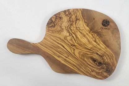 Handmade 100% Olive Wood Cutting Board, Chopping Bread, Fruit, Meat 12.5 L x 7.25 W inch / 30 L x 18 W cm - oliviko