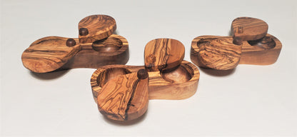 Handmade Olive Wood Salt and Pepper dispencer - oliviko