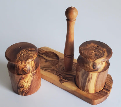 Handmade Olive Wood Salt and Pepper shaker - oliviko