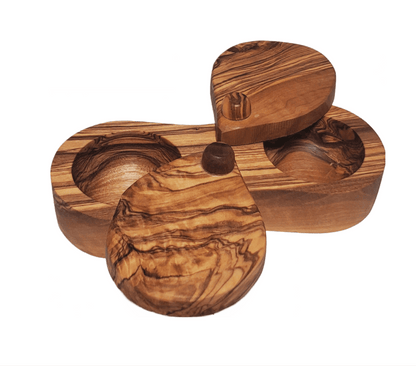 Handmade Olive Wood Salt and Pepper dispencer - oliviko